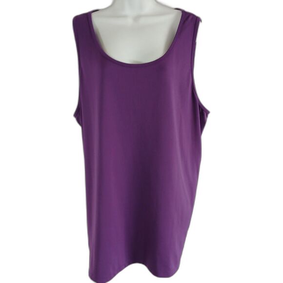 Maggie Barnes Tops - Maggie Barnes Essentials Tank Top Purple Sz 2X Casual Feminine Chic Whimsical